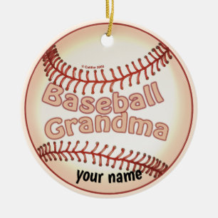 Baseball Grandma Keramisch Ornament