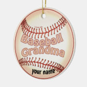 Baseball Grandma Keramisch Ornament (Links)
