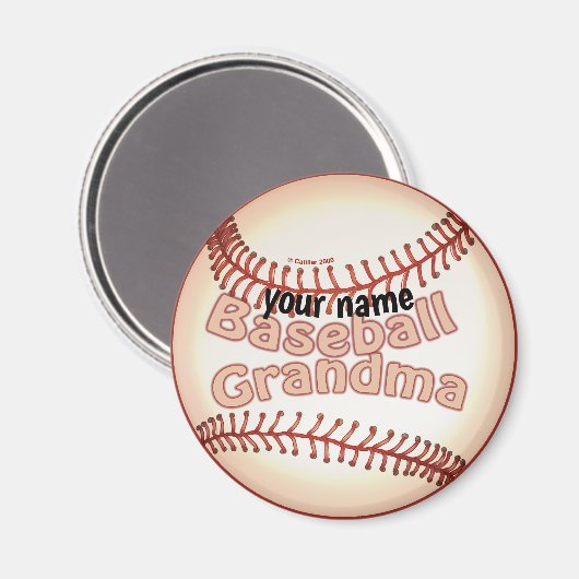 Baseball Grandma Magneet (Voorkant / Achterkant)