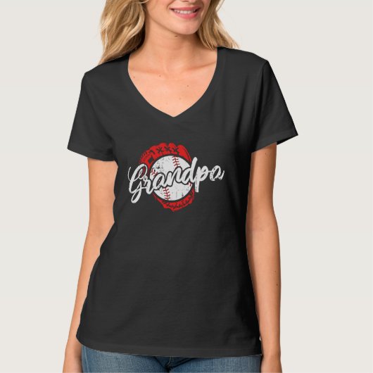 Baseball Grandpa Baseball Player T-shirt (Voorkant)