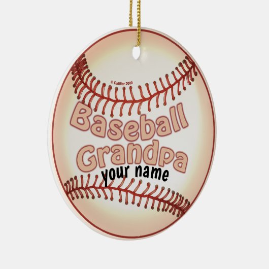 Baseball Grandpa Keramisch Ornament (Rechts)