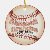 Baseball Grandpa Keramisch Ornament (Voorkant)