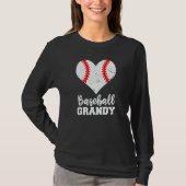 Baseball Grandy Baseball Heart Grandma Grandy T-shirt (Voorkant)