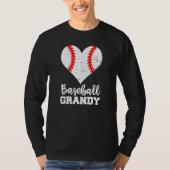 Baseball Grandy Baseball Heart Grandma Grandy T-shirt (Voorkant)