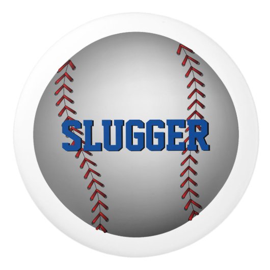 Baseball Graphic Keramische Knop (Voorkant)