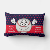 Baseball grappige geboortenstatussen Red White Blu Kussen (Voorkant)
