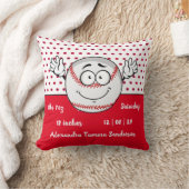 Baseball grappige geboortenstatussen Red White Kussen (Deken)