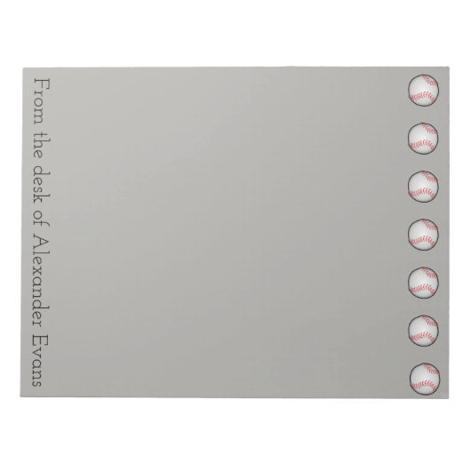 Baseball-grens Notitieblok (Voorkant)