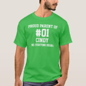 Baseball Groen Wit Team T-shirt (Voorkant)