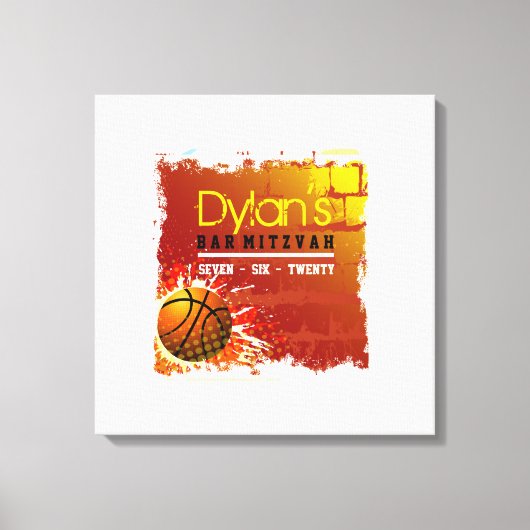 BASEBALL GRUNGE Sign-In Memory Board Canvas Afdruk (Voorkant)