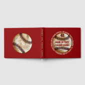 Baseball Guest Book met Jouw tekst en kleuren Gastenboek (Volledig)