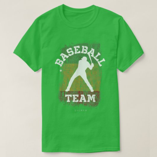 Baseball Guinea Flag Softball Player Baseball  T-shirt (Design voorkant)
