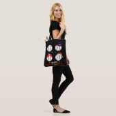 Baseball Halloween en vrolijk kerstfeest Tote Bag (Op model)