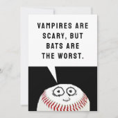Baseball Halloween Feestdagenkaart (Voorkant)