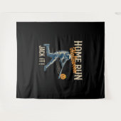 Baseball Halloween Fun Retro verhit Stijlvol Wandkleed (Voorkant (horizontaal))