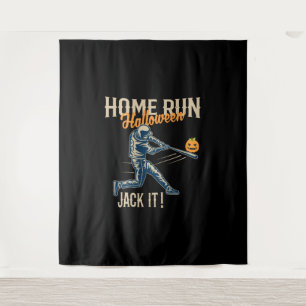 Baseball Halloween Fun Retro verhit Stijlvol Wandkleed