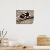 Baseball-handschoen, ballen, vleermuizen en honkba poster (Keuken)