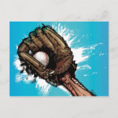 Baseball-handschoen met basisbal briefkaart (Voorkant)