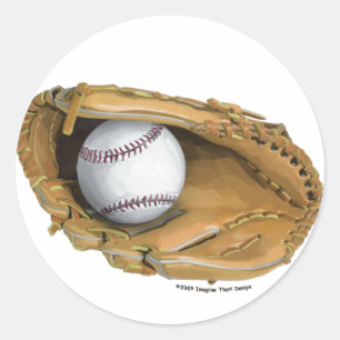 Baseball-handschoen Ronde Sticker