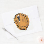 Baseball-handschoen Vierkante Sticker (Envelop)