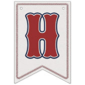 Baseball Happy Birthday Bunting Flag Banner Red (Tweede vlag)
