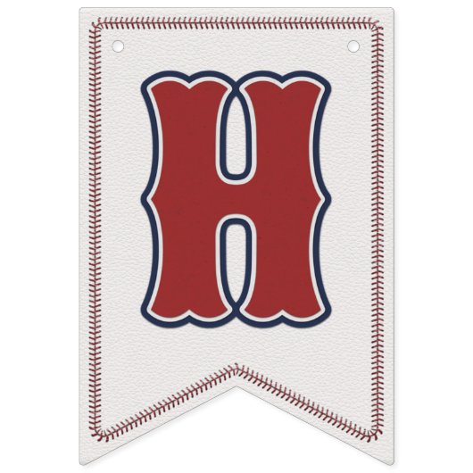 Baseball Happy Birthday Bunting Flag Banner Red (Tweede vlag)