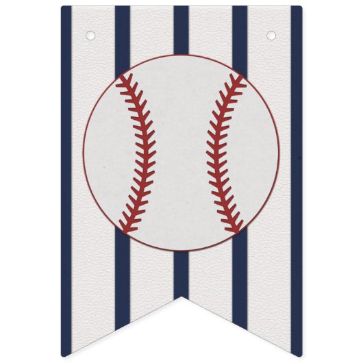 Baseball Happy Birthday Bunting Flag Banner Red (Eerste vlag)