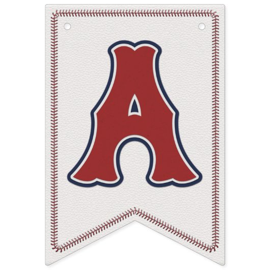 Baseball Happy Birthday Bunting Flag Banner Red (Derde vlag)