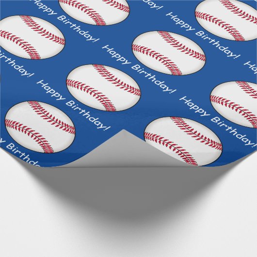 Baseball Happy Birthday Cadeaupapier (Hoek)