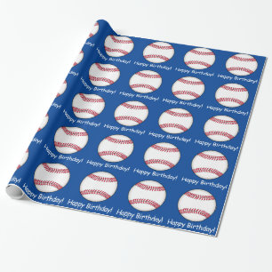Baseball Happy Birthday Cadeaupapier
