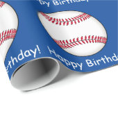 Baseball Happy Birthday Cadeaupapier (Rol Hoek)