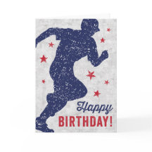 Baseball Happy Birthday-kaart met loopjongen