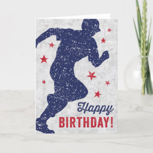 Baseball Happy Birthday-kaart met loopjongen Kaart
