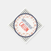 Baseball Happy Birthday Paper Napkin Servet (Hoek)