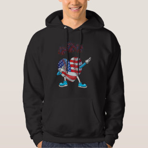 Baseball Hart Amerikaanse Vlag Hart 4 juli Zachte Hoodie