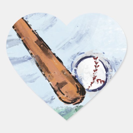 BASEBALL HART STICKER (Voorkant)