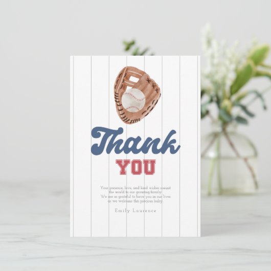 Baseball Hartelijk dank Bedankkaart (Staand voorkant)