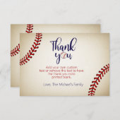 Baseball Hartelijk dank Bedankkaart (Voorkant / Achterkant)