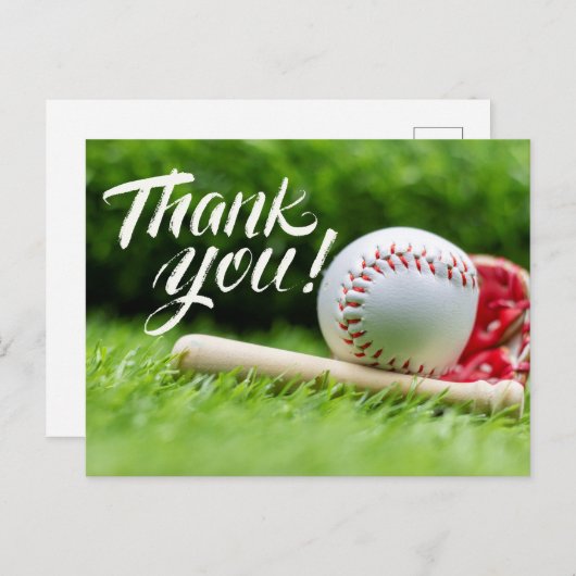 Baseball Hartelijk dank Briefkaart (Voorkant / Achterkant)