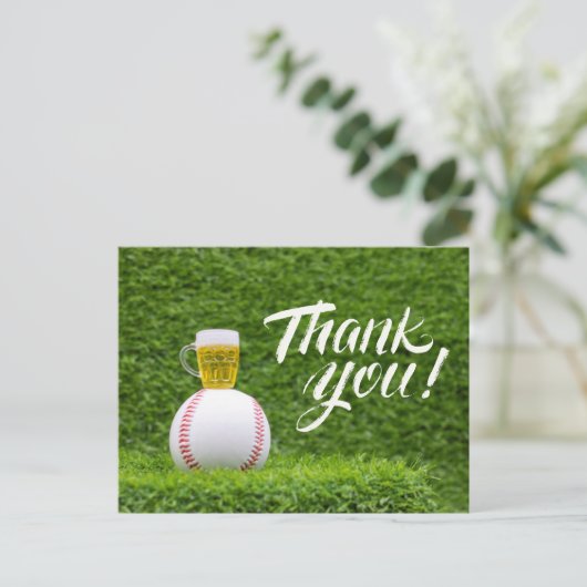 Baseball Hartelijk dank Briefkaart (Staand voorkant)