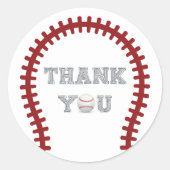 Baseball Hartelijk dank Ronde Sticker (Voorkant)