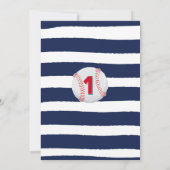 Baseball Hartelijk dank voor de Baseball 1e verjaa Bedankkaart (Achterkant)