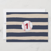 Baseball Hartelijk dank voor de Baseball 1e verjaa Bedankkaart (Achterkant)