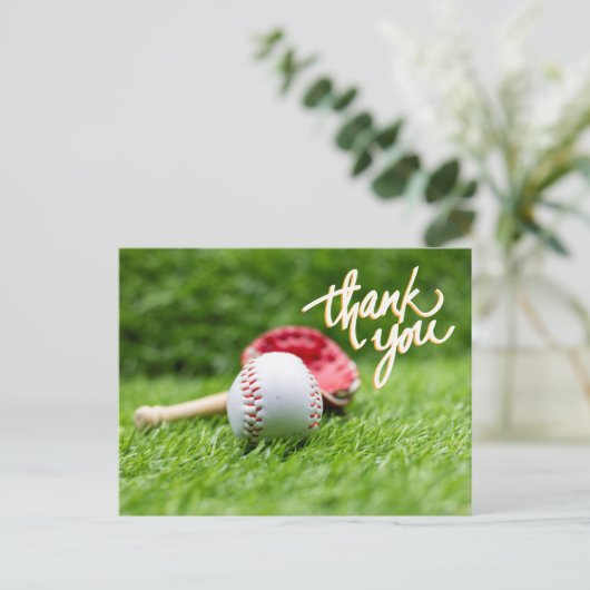 Baseball Hartelijk dank voor uw kaart op groen gra (Staand voorkant)