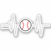 Baseball-hartslag Sticker (Voorkant)
