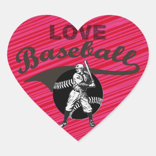 Baseball: hartsticker hart sticker (Voorkant)