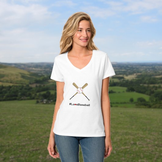 Baseball hashtag slogan gekruist vleermuizen t-shirt