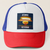 Baseball Hat for Atomic Veteran Mushroom Cloud Trucker Pet (Voorkant)
