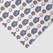 Baseball Hat, Glove and Ball Pattern Tissuepapier (Detail)