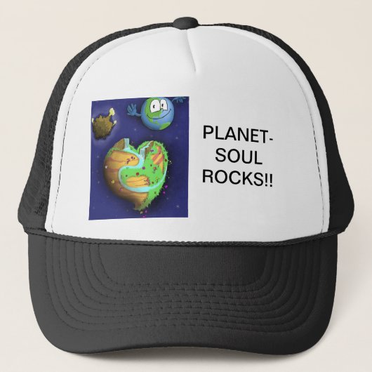 Baseball HatPLANET-SOUL ROCKS! Trucker Pet (Voorkant)